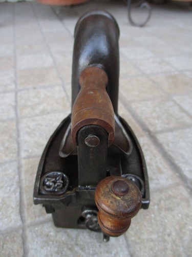 Vintage Ferro Cif Originale Nº52 Vecchio Camino Carbone Splendido Stirare Vestiti Pressa - Foto 12 di 24