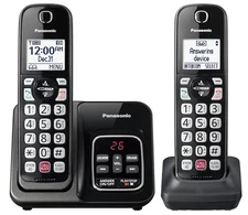 Cordless Phone 2 Handsets w/ Answering Machine Call Block Bilingual ID