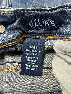 dELiA*s Blue Skinny Jeans Distressed Stretch Five Design