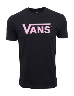 #ad VANS MENS LOGO BLACK PINK PREMIUM T SHIRT NEW $15.99