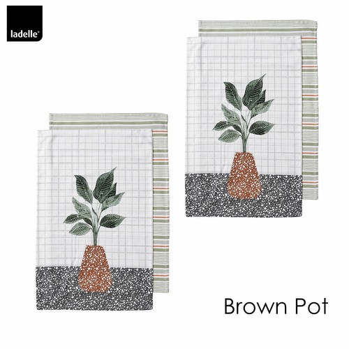 Revive Plants Set of 4 Cotton Kitchen Towels 45 x 70 cm by Ladelle - Imagen 3 de 4