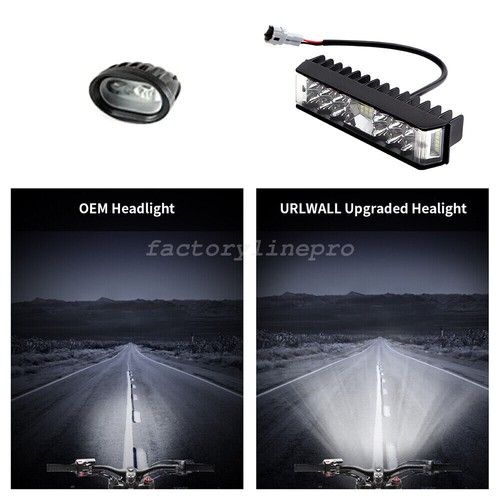 URLWALL Black LED Headlight Plug N Play For Sur-Ron Light Bee X Segway X260 X160 - Picture 5 of 6