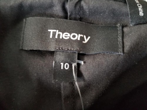 THEORY AYLEEN T BLACK CAHLIWAY SHIRTING TOP size 10 NWT $195 - Picture 6 of 7