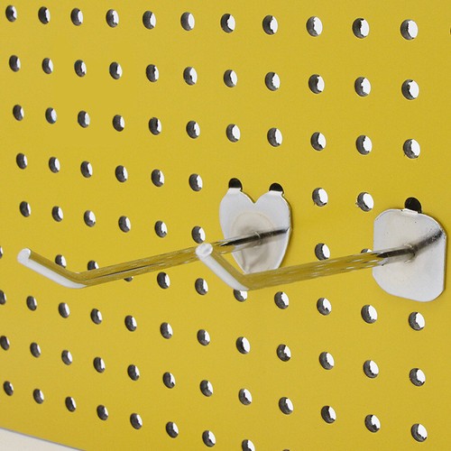 50x Metal Pegboard Peg Board Slat Wall Hooks Shop Display Hangers Grid Panel Peg - Picture 5 of 15