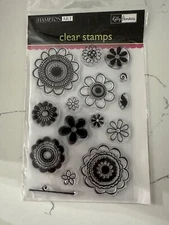 Hampton Art Kelly Panacci Clear Stamps "Funky Flowers" SC0371 Scrapbooking Craft