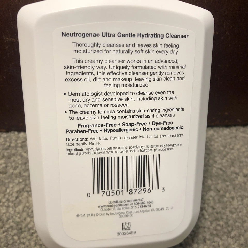Neutrogena Ultra Gentle Hydrating Cleanser Creamy Formula, 12oz - Image 2 of 4
