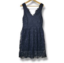 ASTR Black Lace Cocktail Dress XL Fit & Flare Sleeveless High Waist Feminine