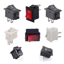 2-100PCS MINI Rocker Switch 2 Pin ON-OFF SPST 125VAC/6A 250VAC/3A Red KCD11