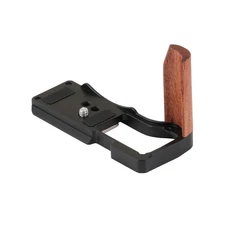 Quick Release L-Shaped Bracket w/ Wooden Handle Grip for Canon EOS R50 V Camera 