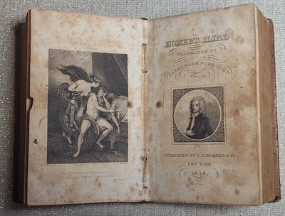 #ad #ad Antique The Iliad Hardcover Book Illustrated Translated By Alexander Pope 1848 $150.00