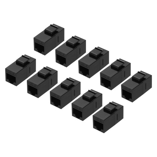 10 Pack Cat 6 Ethernet Coupler RJ45 Cat6 Coupler Female to Female Adapter, Black - Photo 1/6