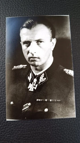 WW2 German Photo: Headshot of SS Standertenführer Hermann Fegelein Knights Cross