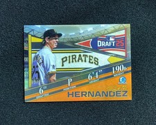 2025 Topps Bowman Chrome Draft Chrome Orange Seth Hernandez RC 9/25 QI95