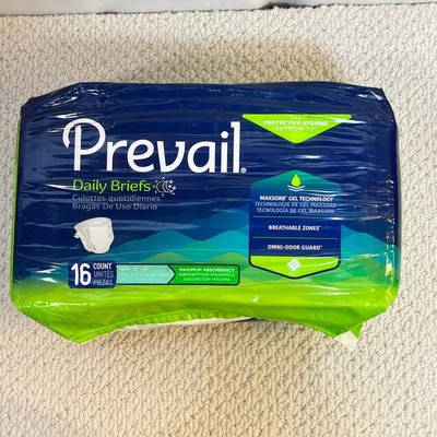 Prevail Unisex Incontinence Brief Tab Closure X-Small Youth Max Absorbency 16 Ct