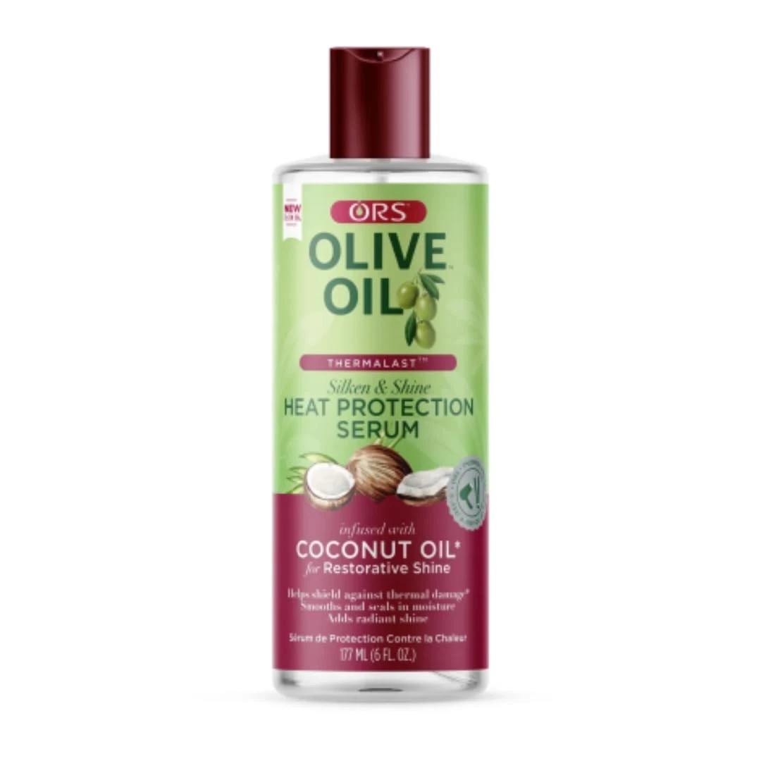 ORS Olive Oil Heat Protection Hair Serum - 177 ml (Pack of 1), transperant
