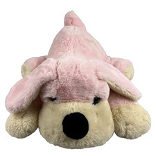 FAO Schwarz Plush Pink Puppy Dog 16 Floppy Stuffed Animal Toy