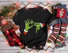 Six Seven Grinch Shirt, 67 Grinch Meme Xmas Shirt,Grinchmas 67 Hand Shirt