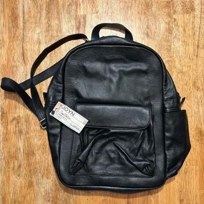 JOYN Black Leather Backpack Laptop Bag Handmade in India 16x12x5 Unisex | eBay JOYN Black Leather Backpack Laptop Bag Handmade in India 16x12x5 Unisex | eBay