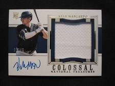 Kyle Manzardo 2024 National Treasures Colossal Material Signature Gold RC #/99