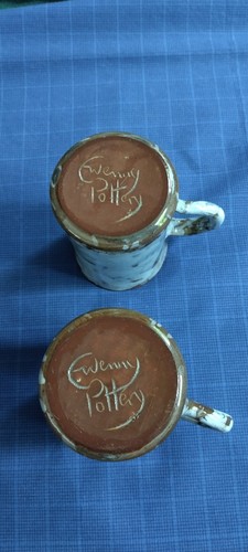 Pair Of Ewenny Pottery "Miners Struggle 1984" Mugs - Picture 3 of 6