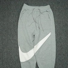 Nike Pants Mens Small Gray Sportswear Swoosh Fleece Joggers