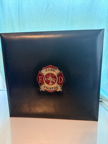 K & Company FIREFIGHTER Bonded Leather 12x12in SCRAPBOOK ALBUM As Is Dents Mark - Picture 19 of 19
