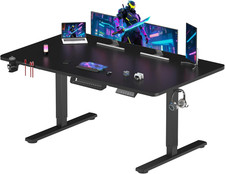 200X80Cm Electric Standing Desk Height Adjustable Gaming Desk with with Hooks & 