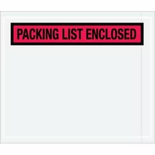 Zoro Select Pl491 Packing List Envelopes, Red, Pk1000, Pl491