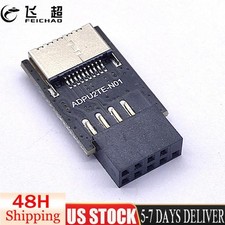 Motherboard USB2.0 9Pin to TYPE-C A-KEY Front Connector Converter USB3.2 TYPE-E
