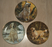 Danbury Mint Collectors Plates x 3  The Golden Retriever by John Trickett