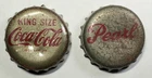 Vtg Pearl Cork Lined Bottle Cap Lot + Coca Cola King San Antonio Texas Brewing