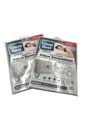 2 Zip-N-Click Clean Rest Allergen & Bed Bug Blocking Encasement Pillow Covers