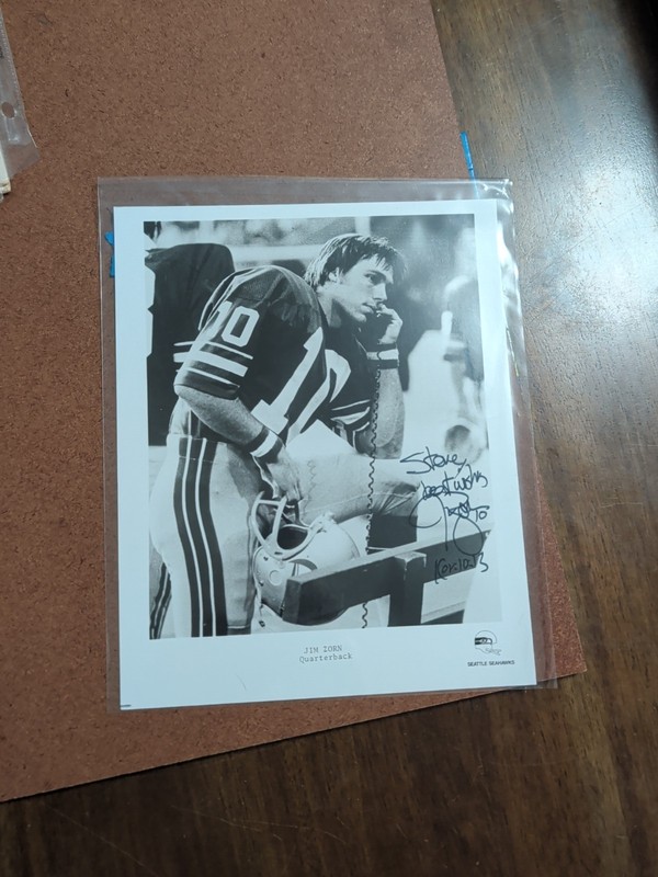 Jim Zorn Quaterback Seattle Seahawks Original Vintage Press Photo 8x10'' Auto RC