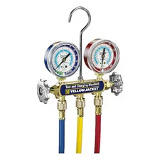 Yellow Jacket 41211 Manifold Gauge Set, 5 Ft L, 2 1/2 In Gauge