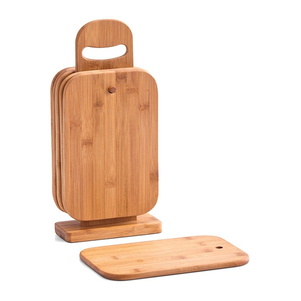 Zeller 25265 BrettchenstäNder-Set, 7-Tlg., Bambus, Ca. 15 X 7 X 32 Cm-image