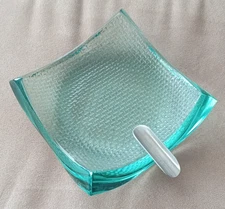 Stephen Schlanser Signed Studio Art Glass Cigar 6" Ashtray 1996