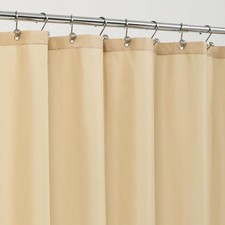 Long Fabric Shower Curtain Liner Waterproof 72x74/72X72 Soft  Lightweight L