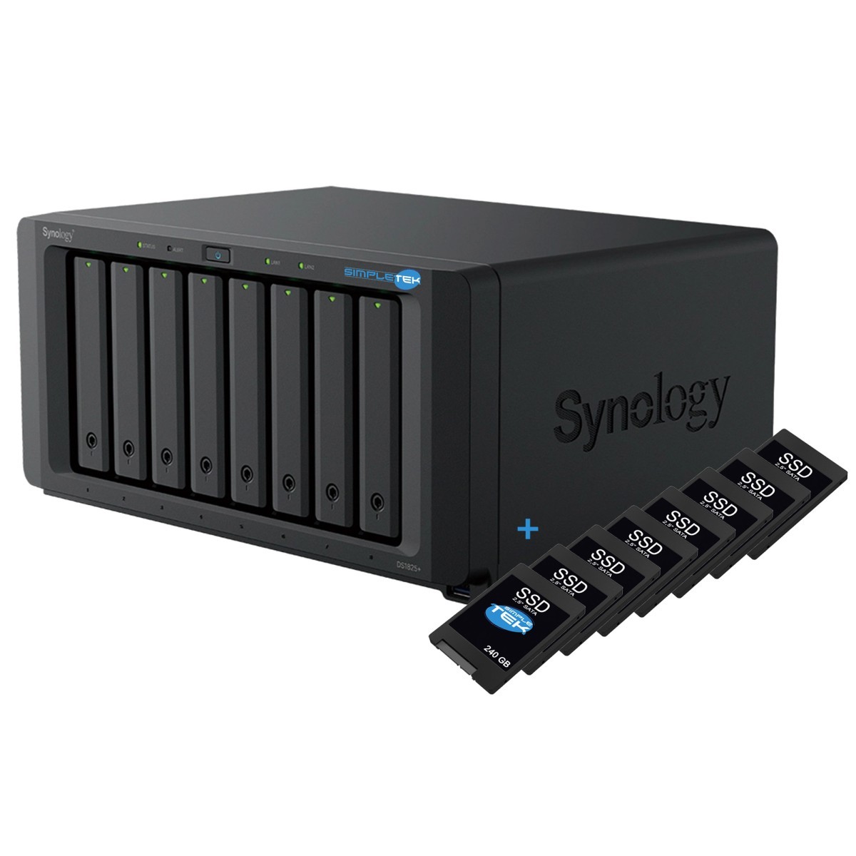 Serveur NAS Synology DiskStation DS1825+ 8 Baies 8x240GB SSD Dual Core 8GB ECC