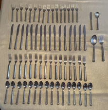 68 Piece Gorham Octette Pewter Flatware 16 Four Piece place settings +4 serving