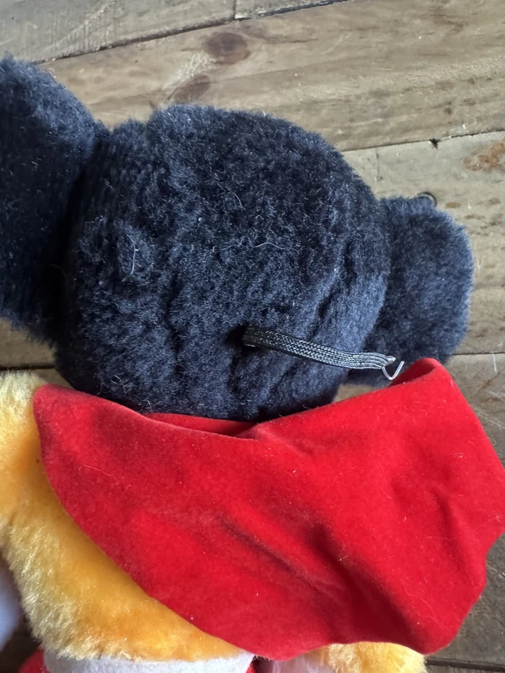 Brinquedo de pelúcia animal de pelúcia vintage Mighty Star Mouse 9” 1980 - Imagem 4 de 4