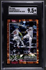 2026 Topps Series 1 Acuña Jr./Ozuna #118 Orange Diamante Foil /25 SGC 9.5 Braves