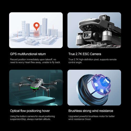 S155 MAX Drone 3-axis Gimbal 2.7K Dual Camera 360° Obstacle Avoidance Quadcopter - Picture 9 of 27