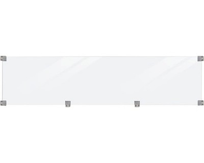 Glaselement PLUS Klink/Plank klar für Zaun schwarz 174 x 44,6 cm