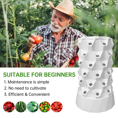 48 Pot Vertical Hydroponics Tower Systems Set Hydroponic Growing Kit Garden Home - Foto 8 di 11