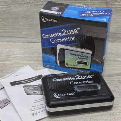 ClearClick Cassette 2 USB Converter Player Model C2USB-06 Digital MP3 Software