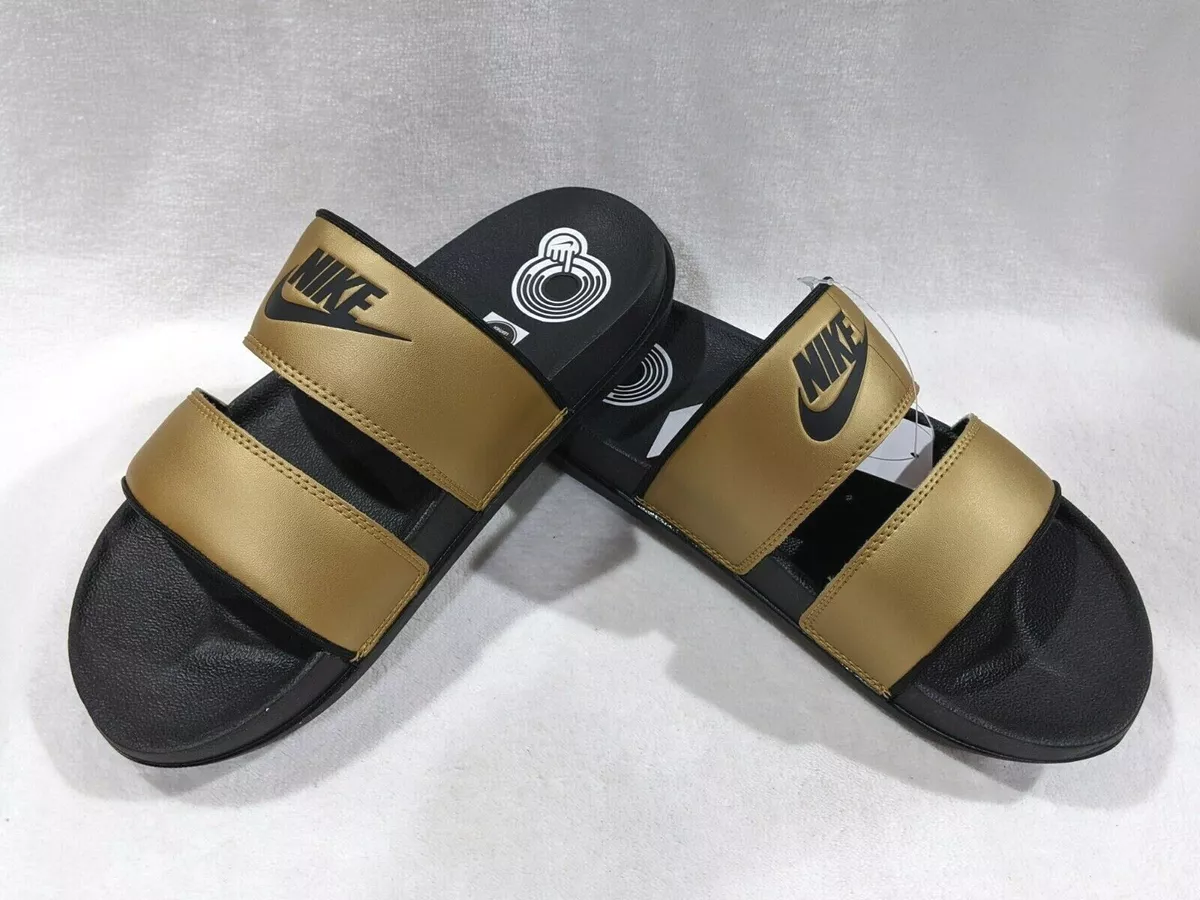 Nike Offcourt Duo Gold Black Women s Slides Sandals Size 7 8 NWB DC0496 700