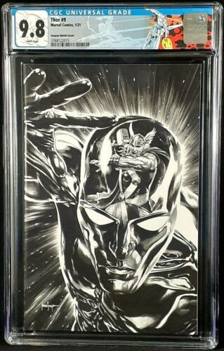 THOR #9 CGC 9.8 MICO SUAYAN VIRGIN SKETCH VARIANT SILVER SURFER LOKI AVENGERS  - Picture 1 of 2