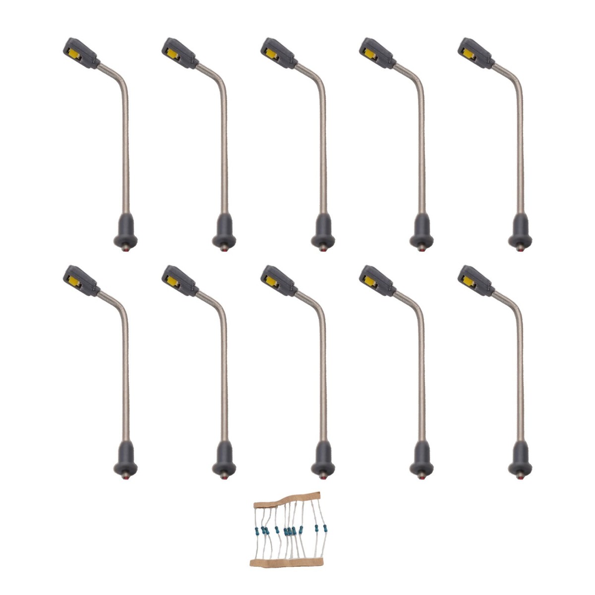 Besttoolifes LED Straßenlaternen Für Modelleisenbahn Z Gauge – 10 Stück, 3,2 Cm