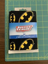 DC Comics Batman Black By The Yard Precut Cotton Fabric By Eugene Textiles