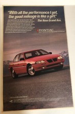 1992 Pontiac Grand Am Vintage Print Ad Pa22